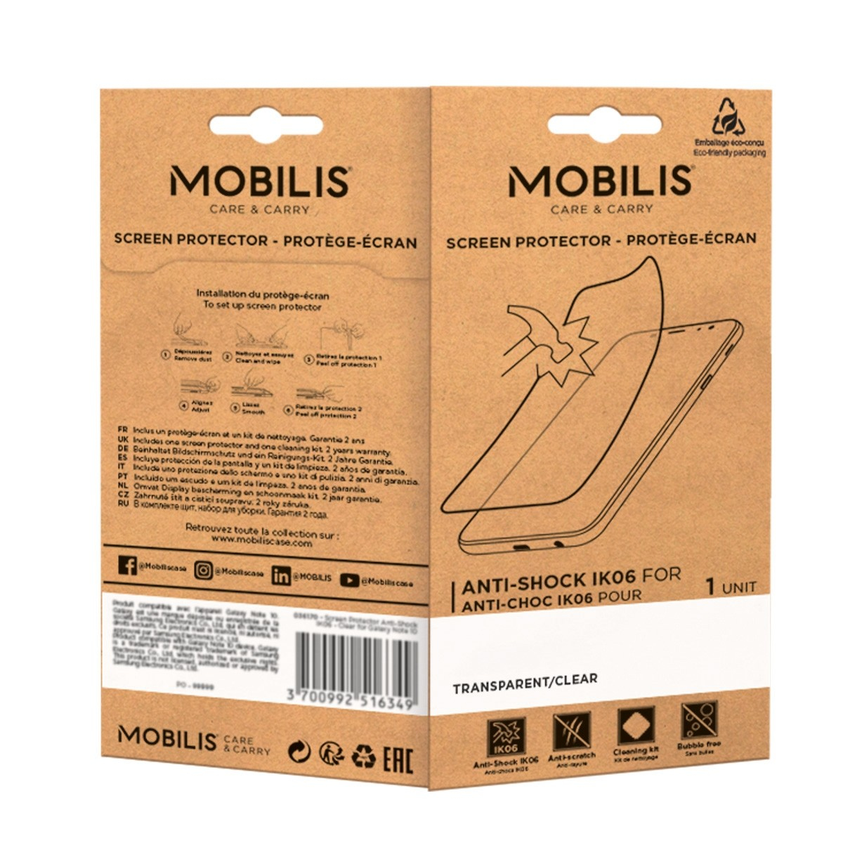 Mobilis Anti-Shock Schutzfolie IK06 für Datalogic Skorpio X5