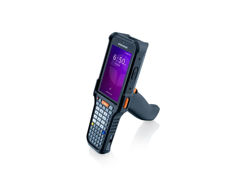 Datalogic Falcon X60, Handheld, 2D Standard-Range-Imager, 4,3'' Display, 31-Tasten numerische Tastatur, kabelloses Laden, 7000mAh Hot-Swap-Akku, Android, IP68, Wi-Fi 6E