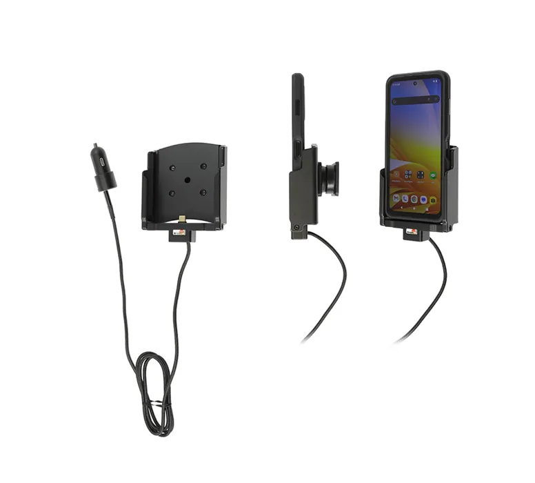 Brodit Aktivhalterung mit USB-Kabel und Zigaretten-Adapter für Zebra EM45